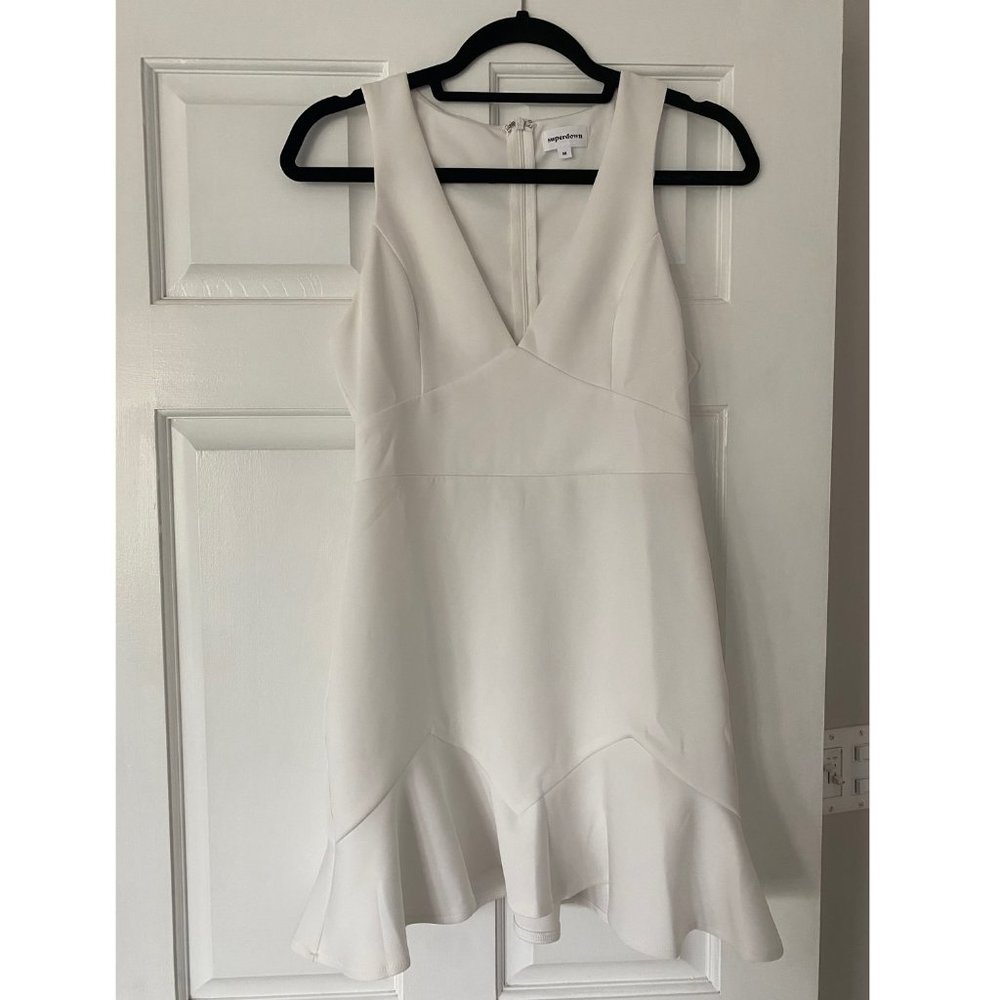 Superdown White Peplum Dress